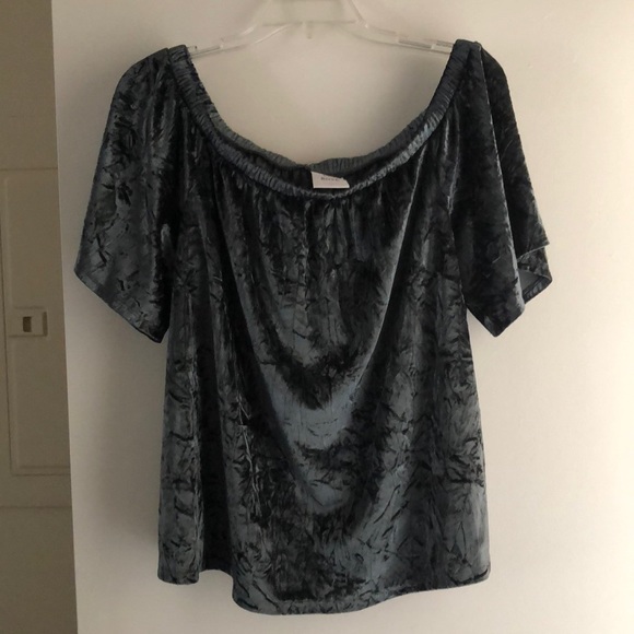 Off The Shoulder Velvet Top - Picture 1 of 2